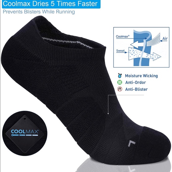 Muezna Compression Athletic No Show Running Socks - Picture 2 of 8